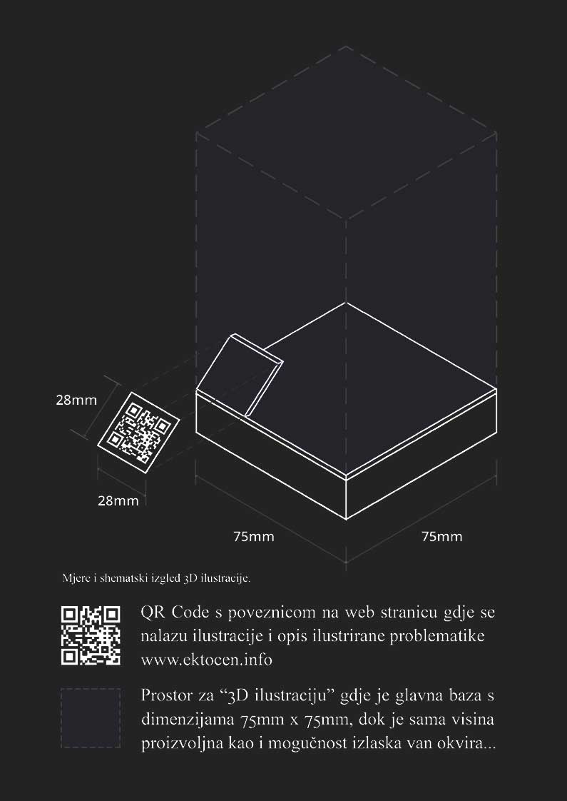 Shematski izgled i dimenzije 3d ilustracije